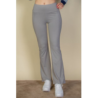 Wide waistband flare leg pants