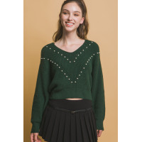 Pearl details sweater