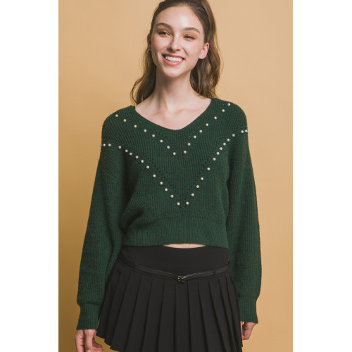 Pearl details sweater