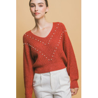Pearl details sweater