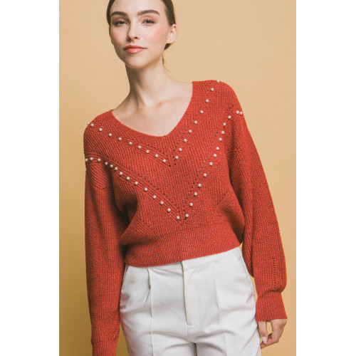 Pearl details sweater
