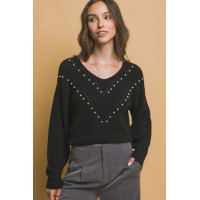 Pearl details sweater