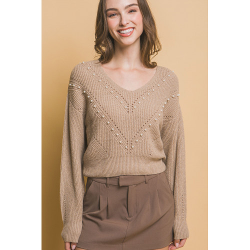 Pearl details sweater