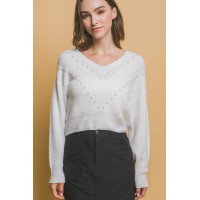 Pearl details sweater