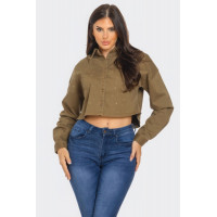 Bling Denim Button Down Shirt