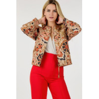 Zip Up Multi-print Jacket