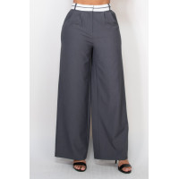 Pleated Double Waistband Pants