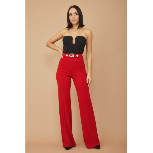 Cg Buckle And Button Detail Pants