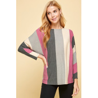 Striped Dolman Sleeves Top