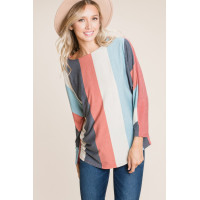Striped Dolman Sleeves Top