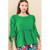 Round Neckline Babydoll Top