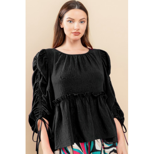 Round Neckline Babydoll Top