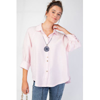 Button down textured woven shirt