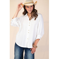 Button down textured woven shirt