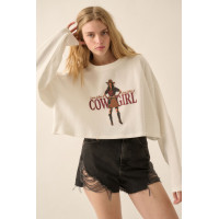 Love like a cowgirl thermal graphic sweatshirt
