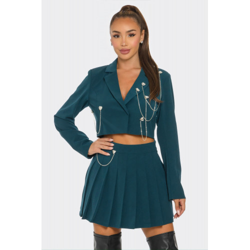 Pleated Skirt Set