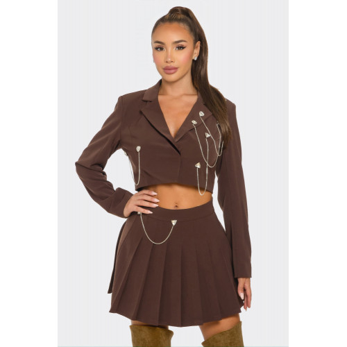 Pleated Skirt Set