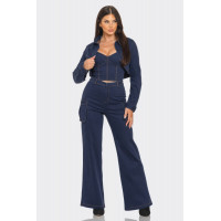 Crop Jacket 3pcs Set