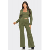 Crop Jacket 3pcs Set