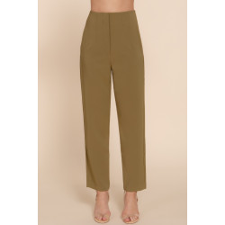 High Waist Pintuck Detail Long Pants