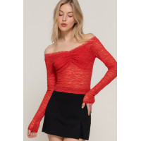 Off The Shoulder Stretch Lace Top