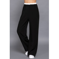 Contrast Waist Boxer Straight Long Pants