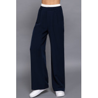 Contrast Waist Boxer Straight Long Pants