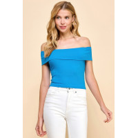 Off Shoulder Ribbed Top