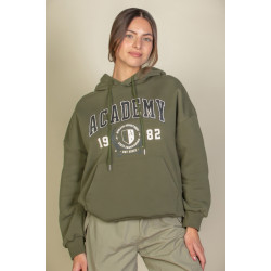Graphic Kangaroo Pocket Drawstring Hoodie