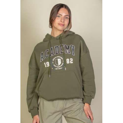 Graphic Kangaroo Pocket Drawstring Hoodie