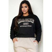 Plus Size Graphic Drop Shoulder Sweatshirt