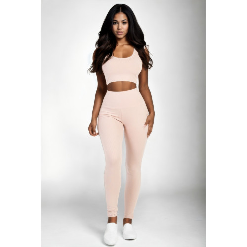 Ribbed Crop Top & Leggings Set