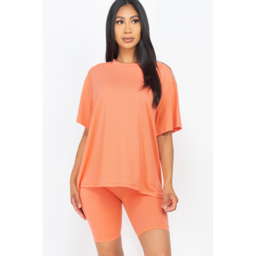 Loose Fit Top & Biker Shorts Set