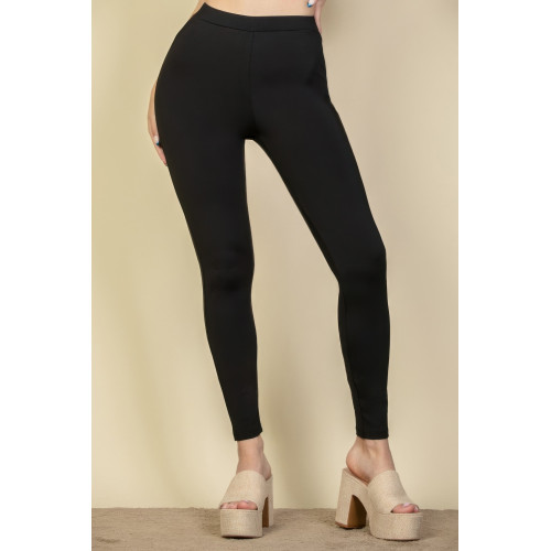 Solid High Waist Legging