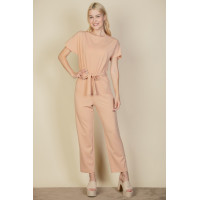 Tie Waist Relaxed Jumpsuit