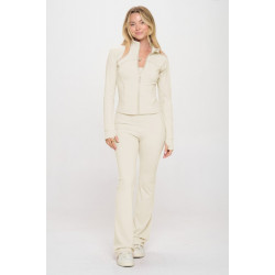 Premium Yoga Jacket W/jumpsuit Set