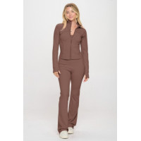 Premium Yoga Jacket W/jumpsuit Set