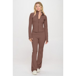 Premium Yoga Jacket W/jumpsuit Set