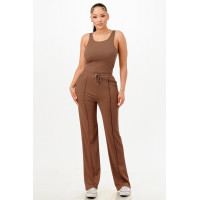 Ribbed Tank Top And Pant Set