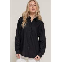 Long Sleeve Linen Blend Shirt