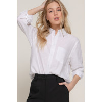 Long Sleeve Linen Blend Shirt