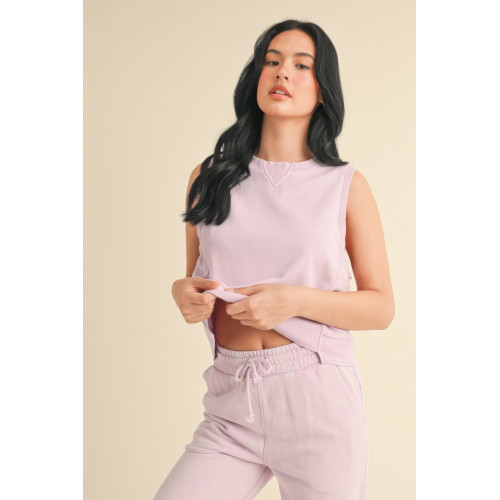 Mineral Wash Sleeveless Top