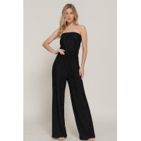 Crinkle Knit Tube Jumpsuit