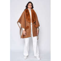 Faux Fur Collar Kimono