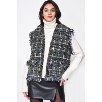 Plaid Tweed Vest