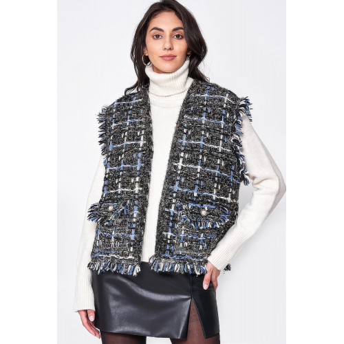 Plaid Tweed Vest