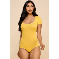 Short Sleeve V-neck Basic Bodysuit