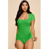 Short Sleeve V-neck Basic Bodysuit