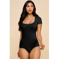 Short Sleeve V-neck Basic Bodysuit
