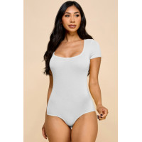Short Sleeve V-neck Basic Bodysuit